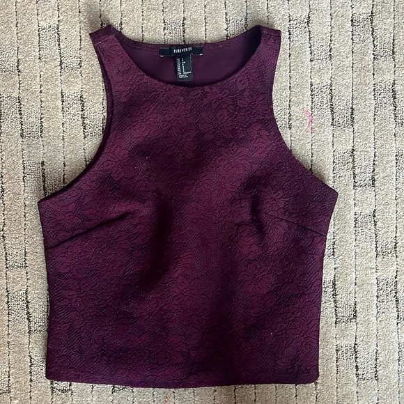 Forever 21 Tops - Beautiful burgundy lace tank top from forever 21